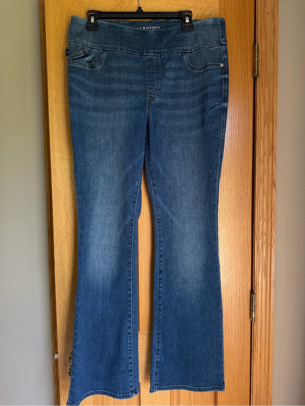Rock & Republic Denim Rx Fever Pull On Bootcut Jeans Medium Blue Wash 18M